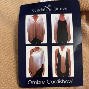 Kendall & James Women's Ombre Cardigshawl - Beige/Tan